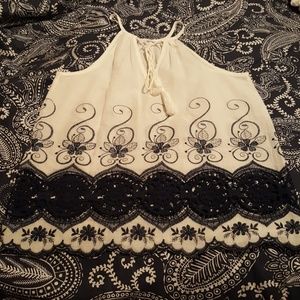 Lace Embellished Top